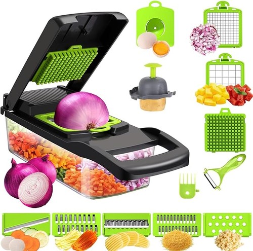 Vegetable chopper with - in,